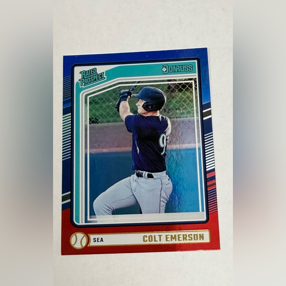 2024 Panini- Donruss baseball # 173 Colt Emerson Rated rookie SS